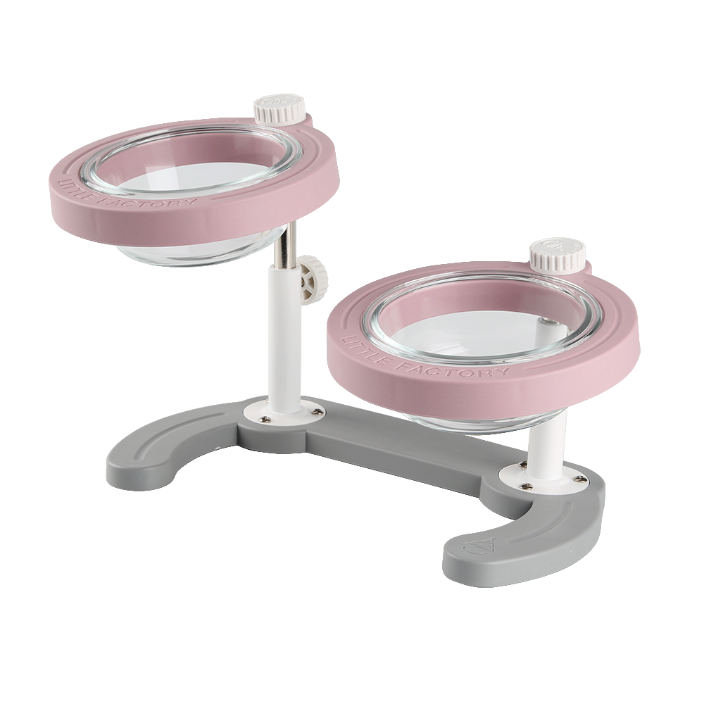 PAWKEMON Premium Adjustable Glass Pet Feeding Bowl